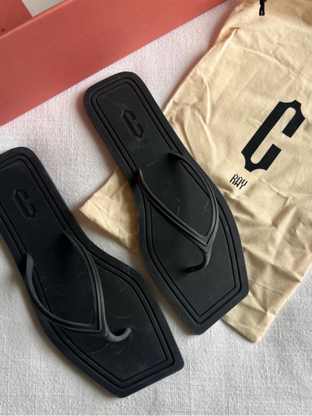 Carlotha Ray Square-Toe Scented Rubber Flip Flop Sandals